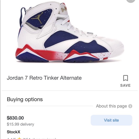 Men’s Air Jordan 7 RARE ‘Retro Tinker Alternate’ - Picture 6 of 6